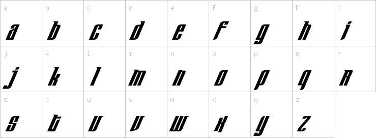 Lowercase characters