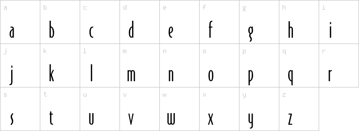 Lowercase characters