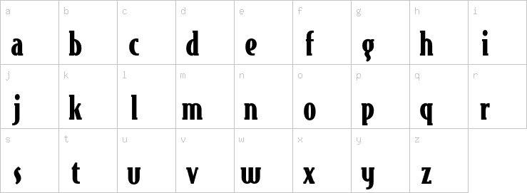Lowercase characters