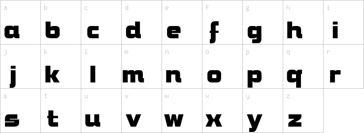 Lowercase characters