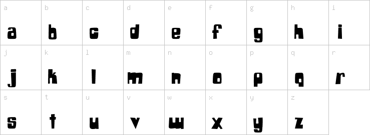 Lowercase characters