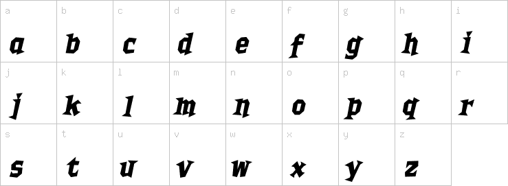 Lowercase characters