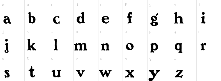 Lowercase characters