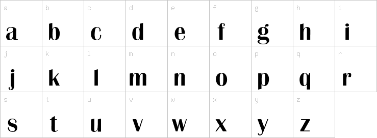 Lowercase characters