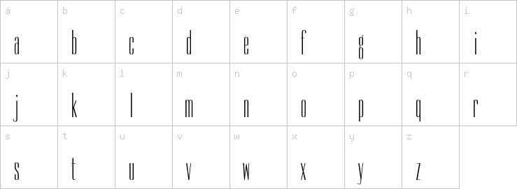 Lowercase characters