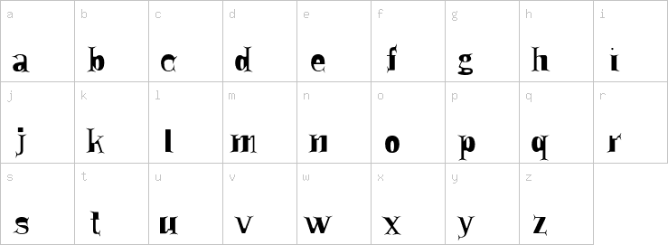 Lowercase characters
