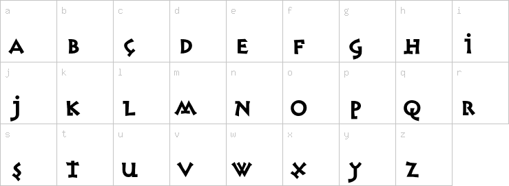 Lowercase characters