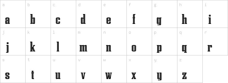 Lowercase characters