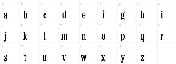 Lowercase characters