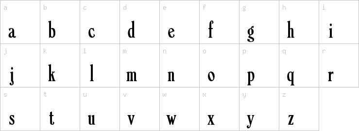 Lowercase characters