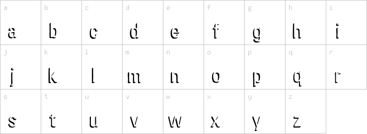 Lowercase characters