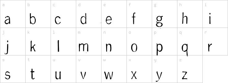 Lowercase characters