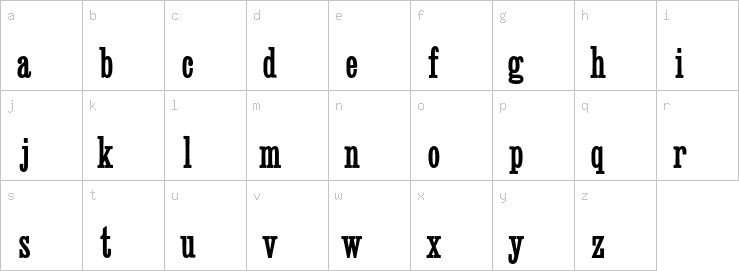 Lowercase characters