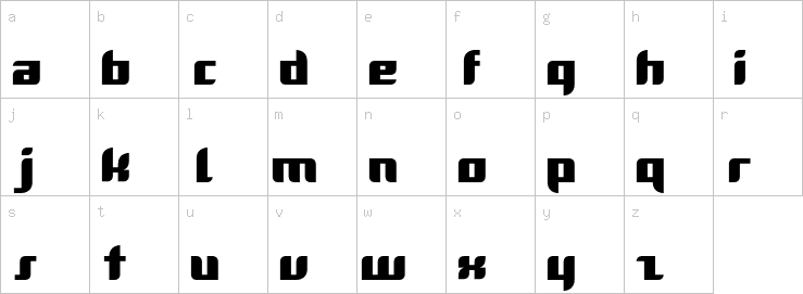 Lowercase characters