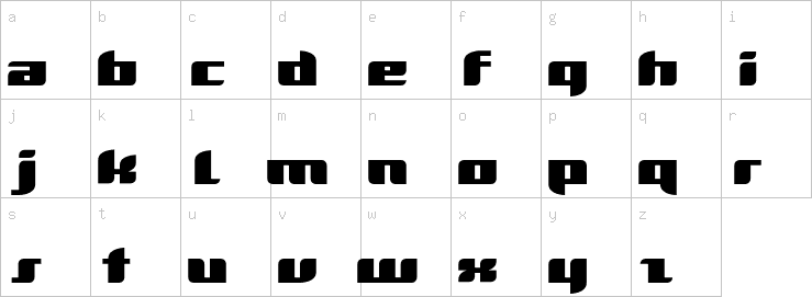 Lowercase characters