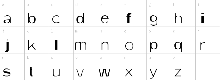 Lowercase characters