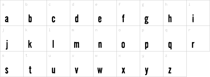 Lowercase characters