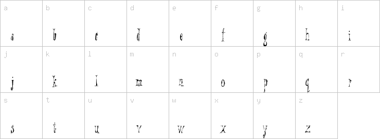 Lowercase characters