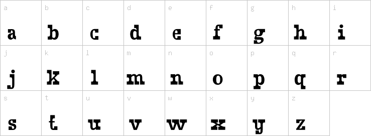 Lowercase characters