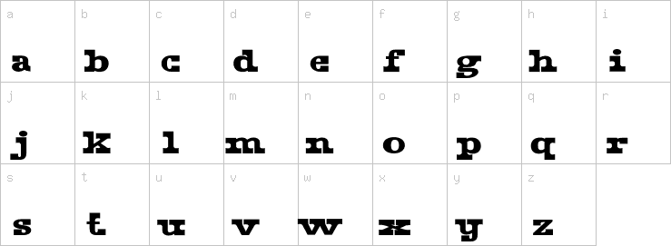 Lowercase characters