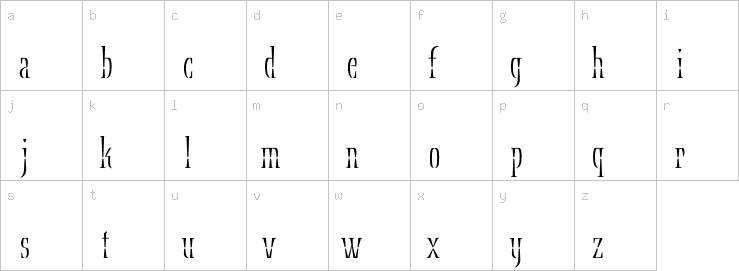 Lowercase characters