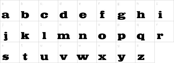 Lowercase characters