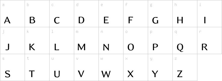 Lowercase characters