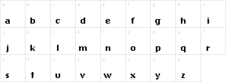 Lowercase characters
