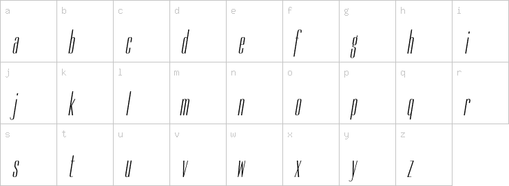 Lowercase characters