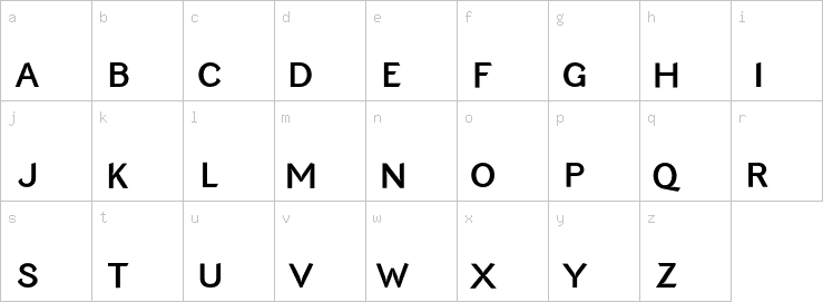 Lowercase characters