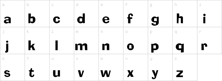 Lowercase characters