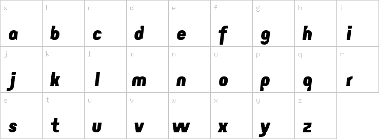 Lowercase characters