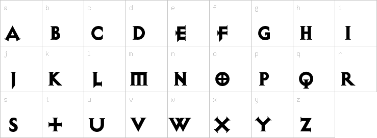 Lowercase characters