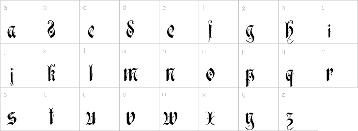 Lowercase characters