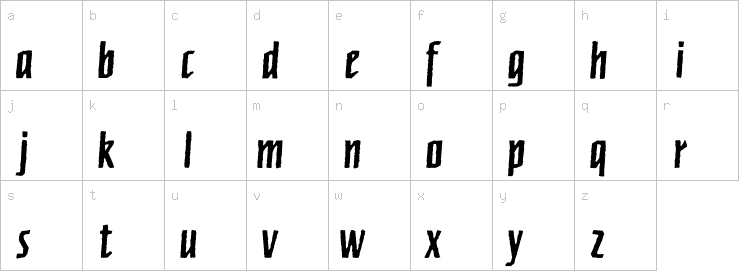 Lowercase characters