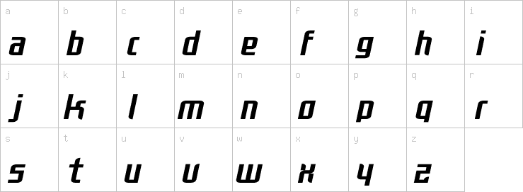 Lowercase characters