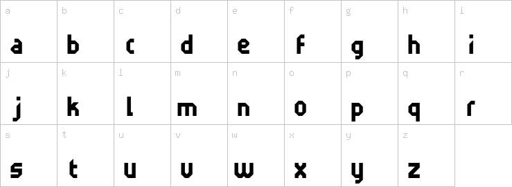 Lowercase characters