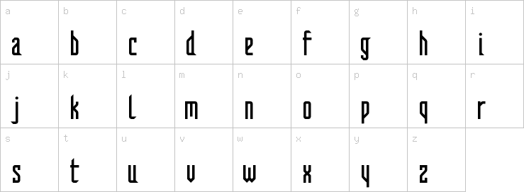 Lowercase characters