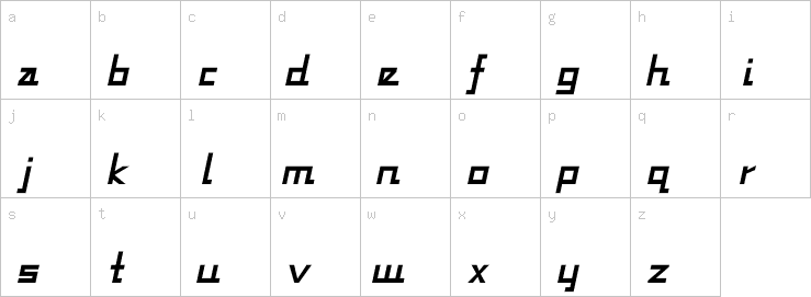 Lowercase characters