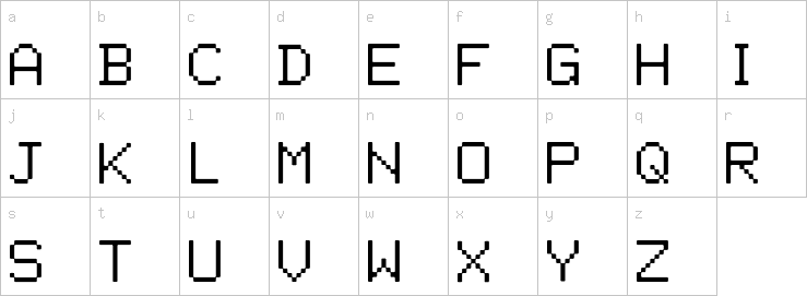 Lowercase characters