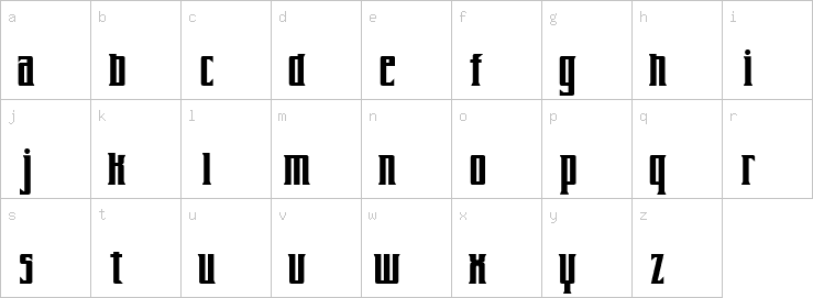 Lowercase characters
