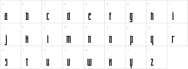 Lowercase characters