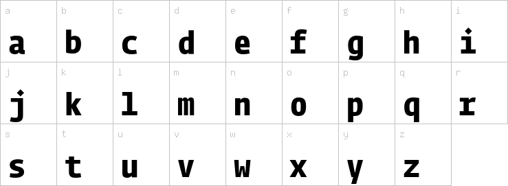 Lowercase characters