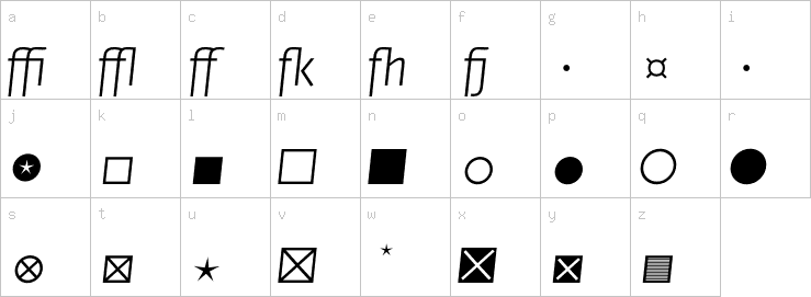 Lowercase characters