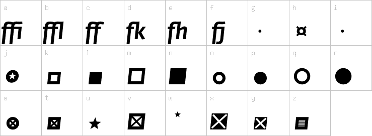 Lowercase characters
