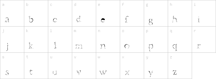 Lowercase characters