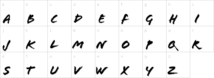 Lowercase characters