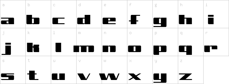 Lowercase characters