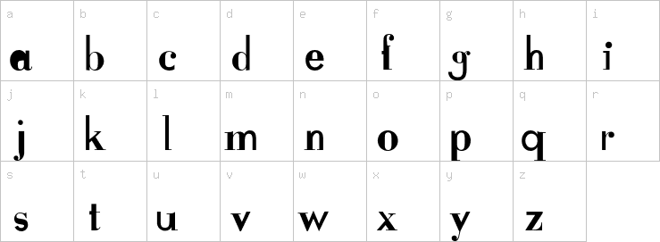 Lowercase characters