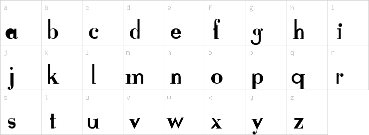 Lowercase characters